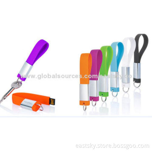 Bracelet Keyring USB Drive, OEM Orders are Accepted, Capacity of 64MB to 32GB